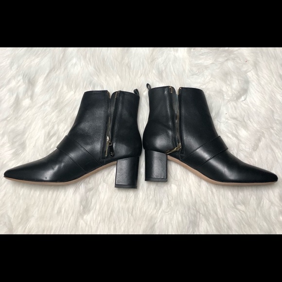 Frances Valentine “Cassie”Black Leather Heeled Ankle Boot,Size-9 - Picture 8 of 16